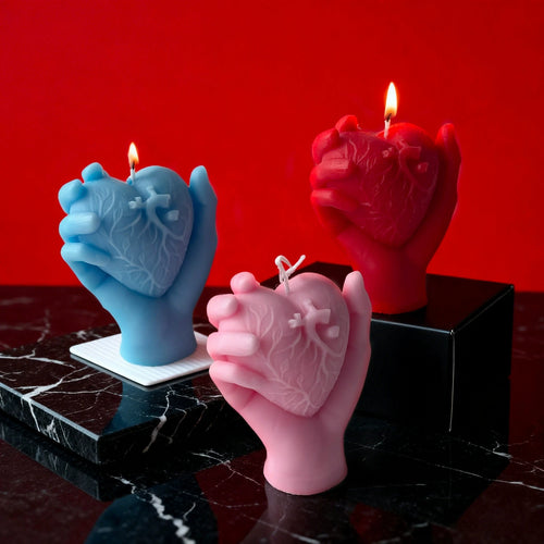 1Pc Handmade Heart Scented Candle - Ins Creative Valentine's Day Romantic Love Gift Home Fragrance Desktop Decorative Candle