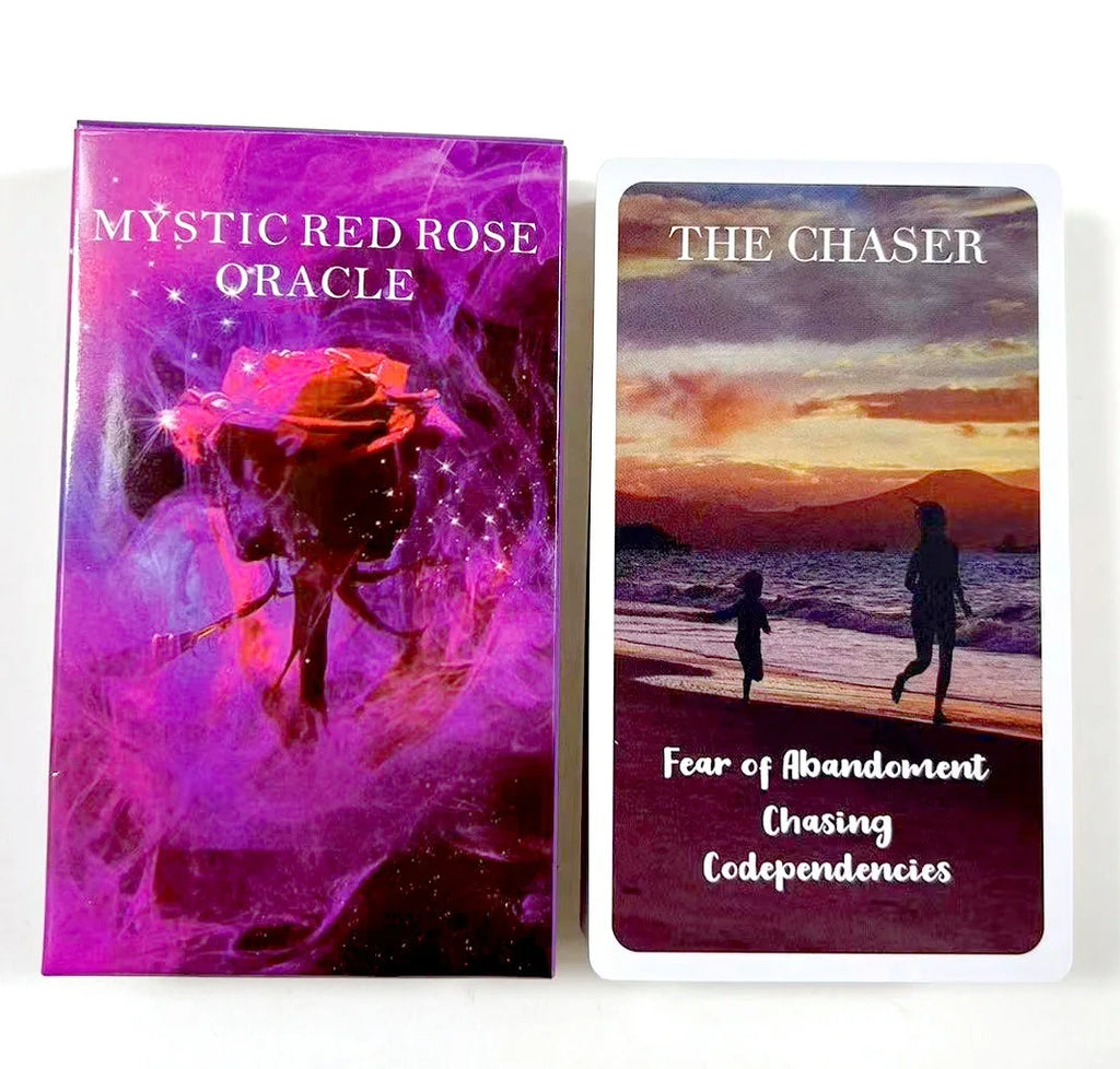 Mystic Red Rose Oracle cards  A 53 Oracle English Visions Divination Edition Deck Borad Playing Games